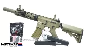 Lancer LT-15T G2 M4 CQB with Silencer Tan (New Electrical System)