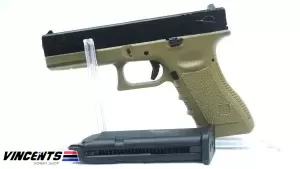 EC 1103 LDE "Glock 18c" Two Tone: Tan/Black