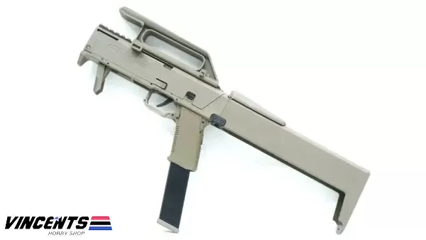 Poseidon FMG 9 Folding Machine Gun Tan with Acetech BB Tracer